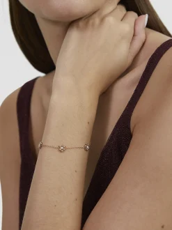 s.Oliver Damen Armband - Flower in roségold