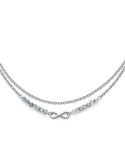 s.Oliver Damen Armband - Infinity Beads in silber