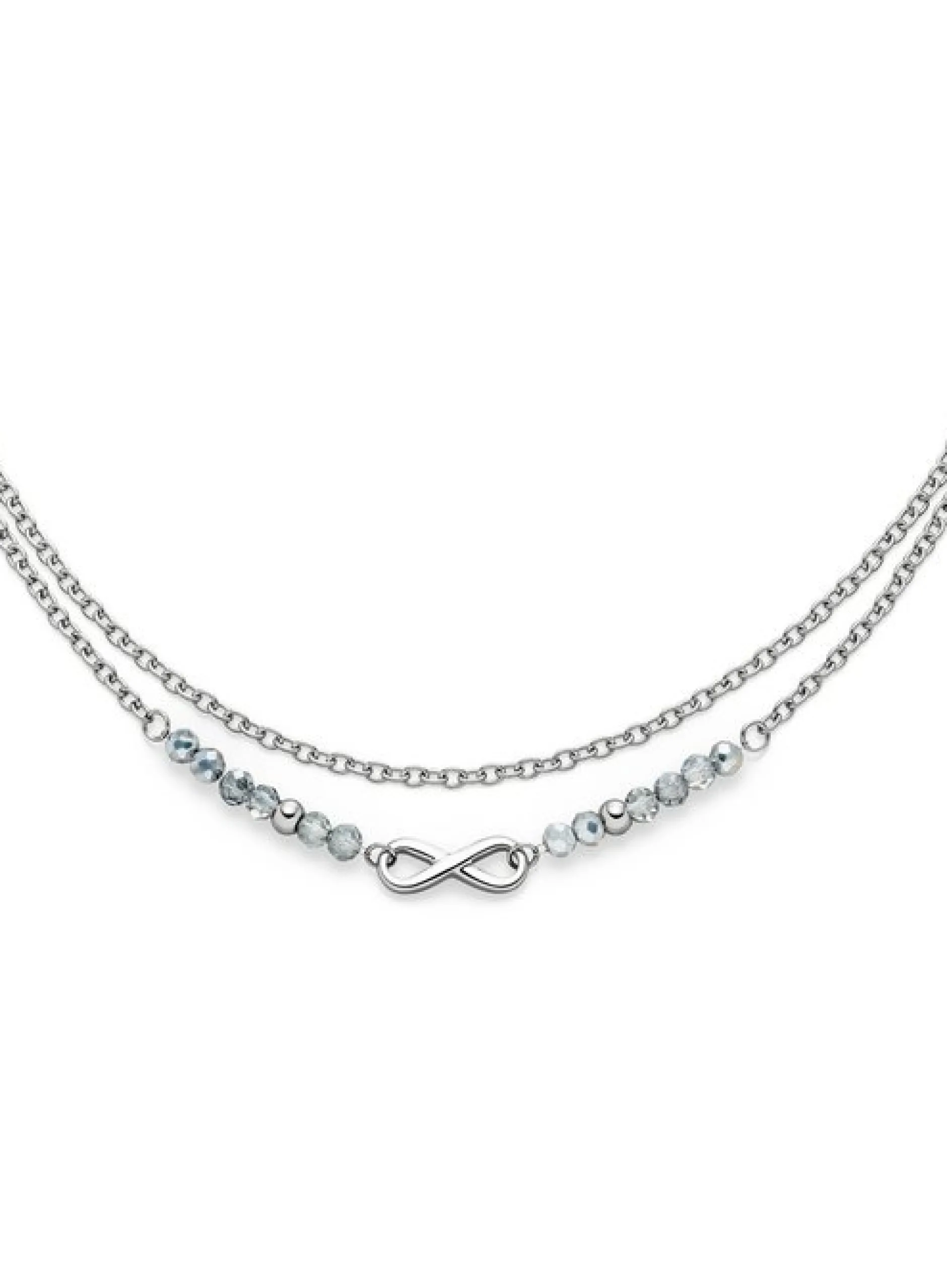 s.Oliver Damen Armband - Infinity Beads in silber