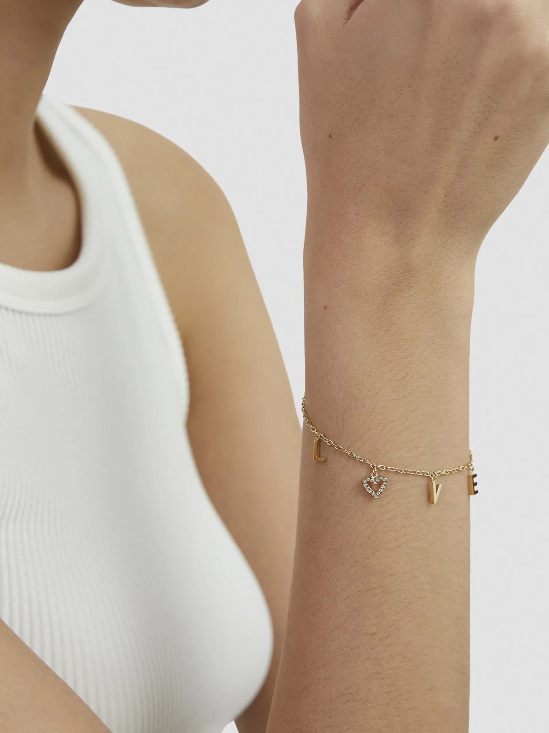 s.Oliver Damen Armband - Love in gold
