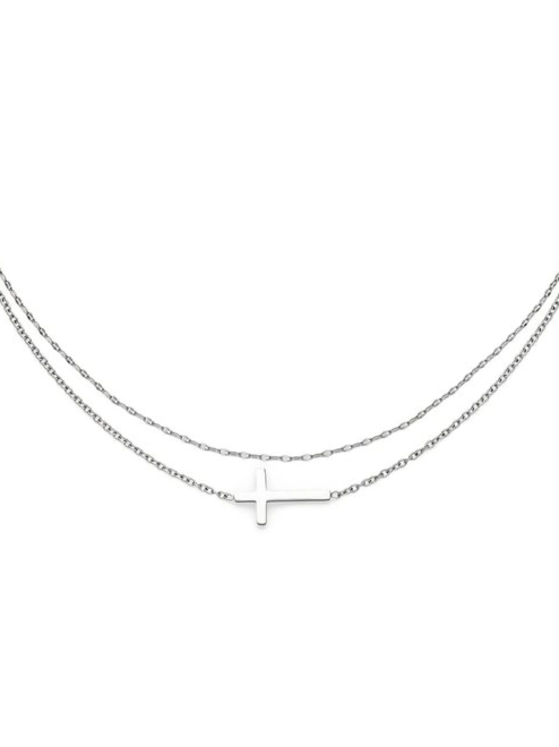 s.Oliver Damen Armband - Modern Cross in silber