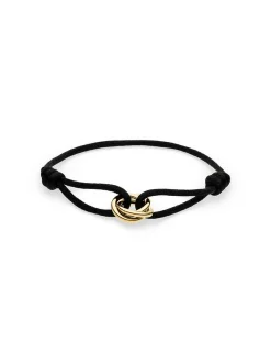 s.Oliver Damen Armband - Twisted in schwarz