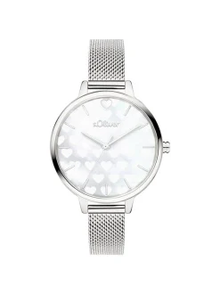 s.Oliver Damen Armbanduhr - Charming Time in silber