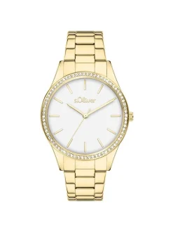 s.Oliver Damen Armbanduhr - Classic Sparkle in gold