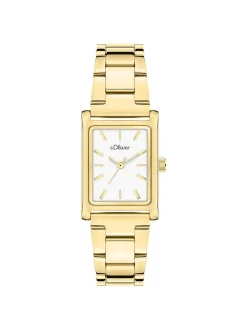 s.Oliver Damen Armbanduhr - Line Time in gold