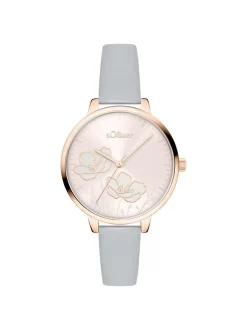 s.Oliver Damen Armbanduhr - Lovely Time in grau