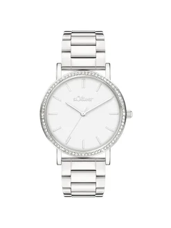 s.Oliver Damen Armbanduhr - Modern Shine in silber