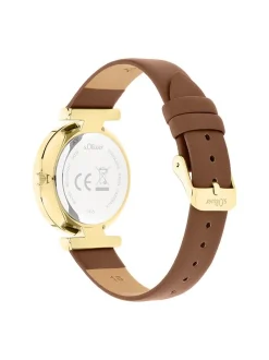 s.Oliver Damen Armbanduhr - Soft Connection in braun
