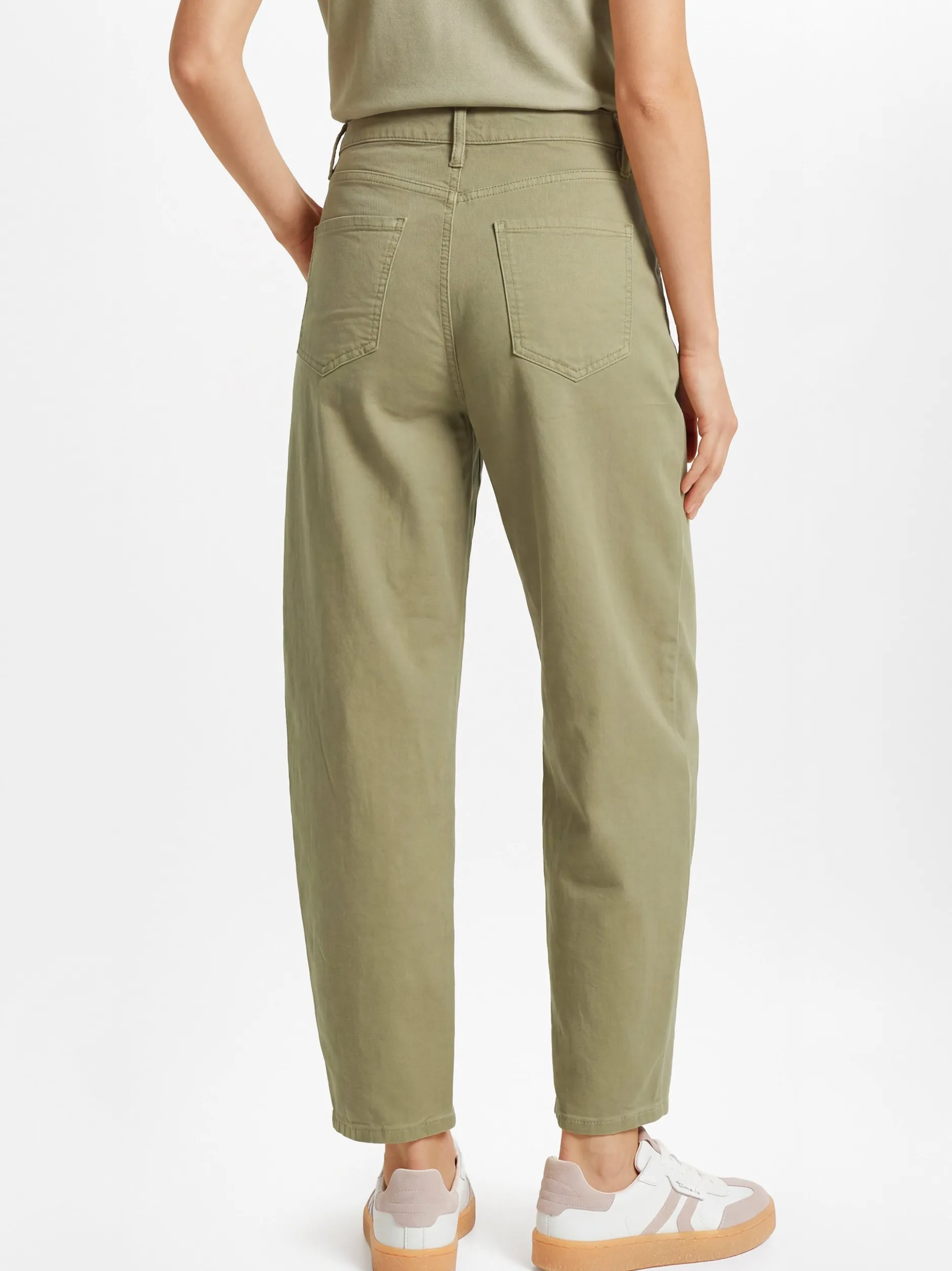 s.Oliver Damen Barrel Jeans in oliv - Länge: lang