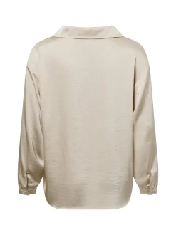 s.Oliver Damen Bluse in beige - Ärmel: langarm