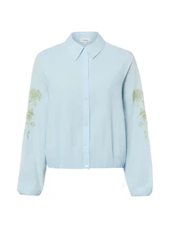 s.Oliver Damen Bluse in hellblau - Ärmel: langarm