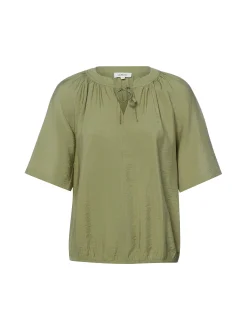 s.Oliver Damen Bluse in schilf - Ärmel: kurzarm