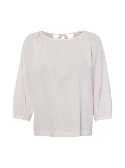 s.Oliver Damen Blusenshirt in rosa weiß - Ärmel: 3/4 Arm