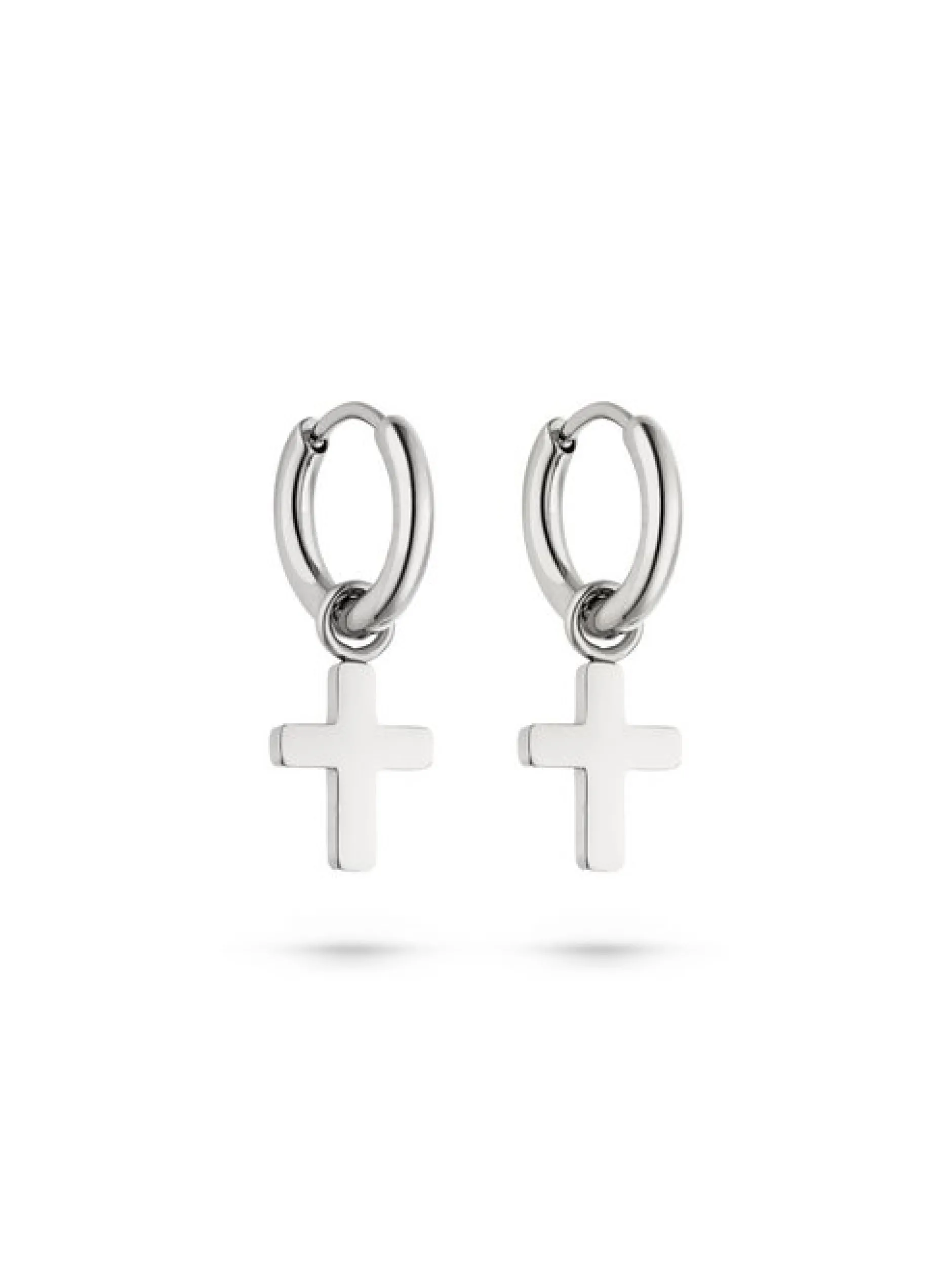 s.Oliver Damen Creolen - Modern Cross in silber
