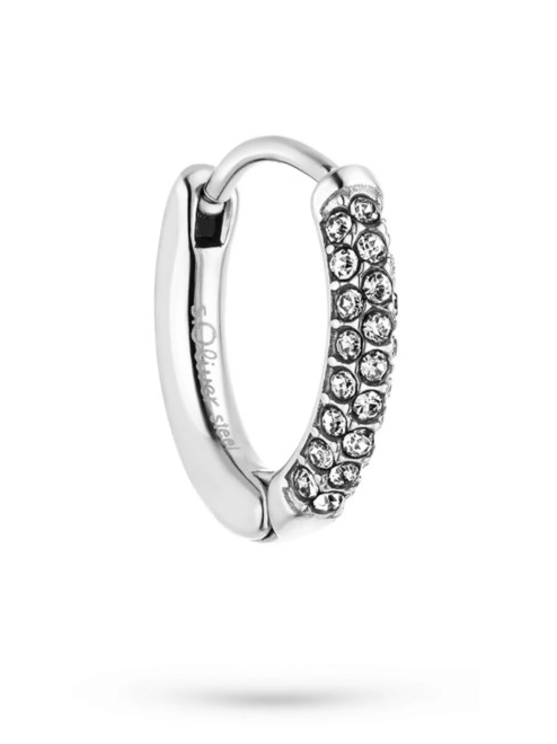 s.Oliver Damen Creolen - Timeless Spark in silber