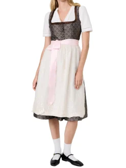 s.Oliver Damen Dirndl in schoko hellgrau - Länge: midi
