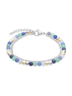 s.Oliver Damen Fußkette - Colorful Beads in silber