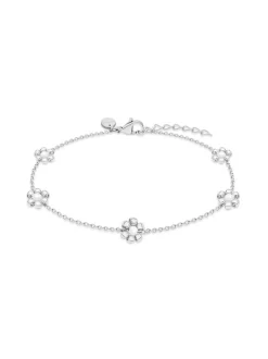 s.Oliver Damen Fußkette - Flower in silber