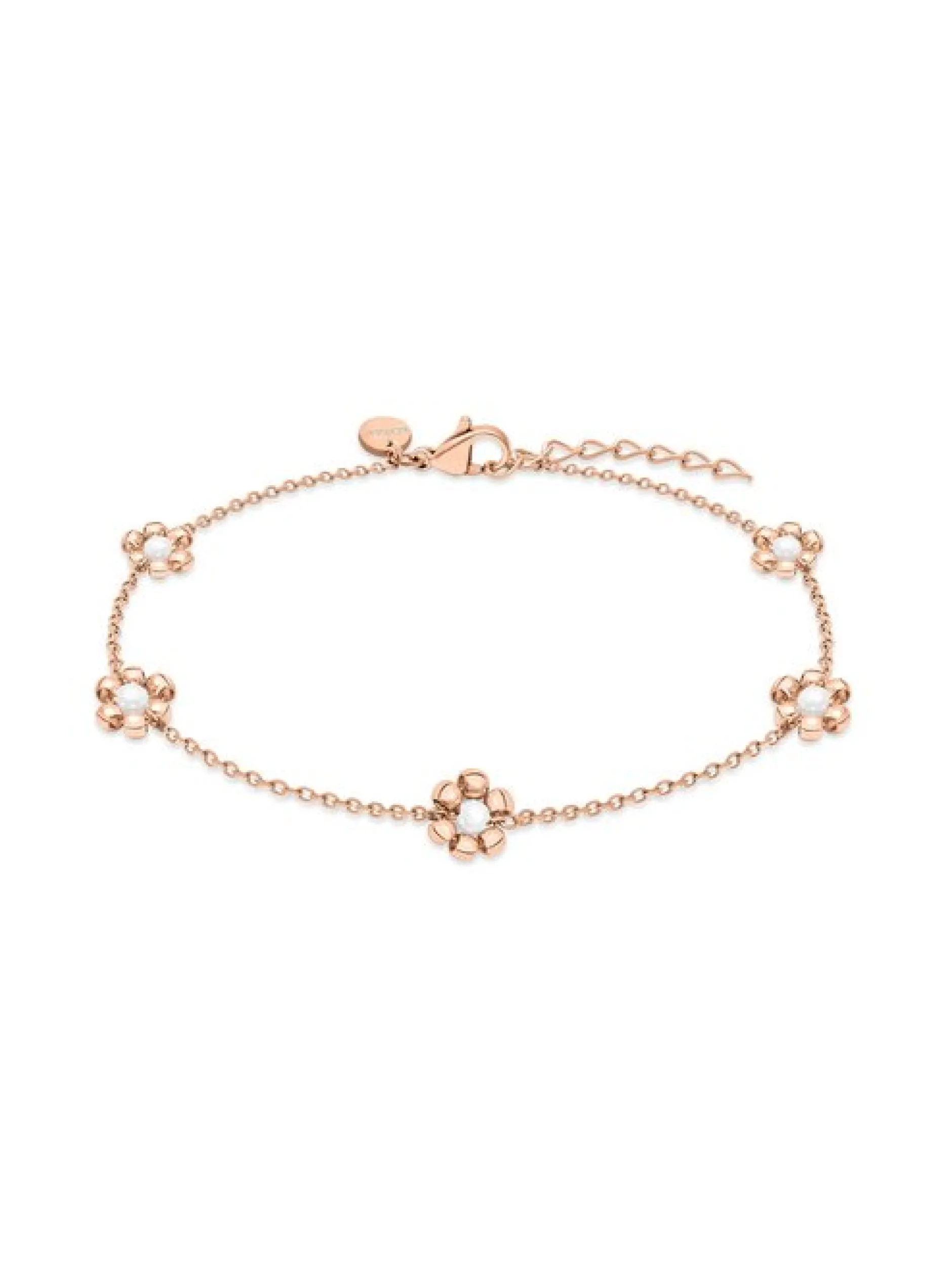 s.Oliver Damen Fußkette - Flower in roségold
