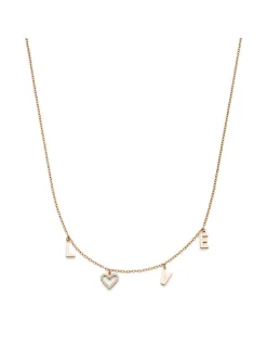 s.Oliver Damen Halskette - Love in roségold