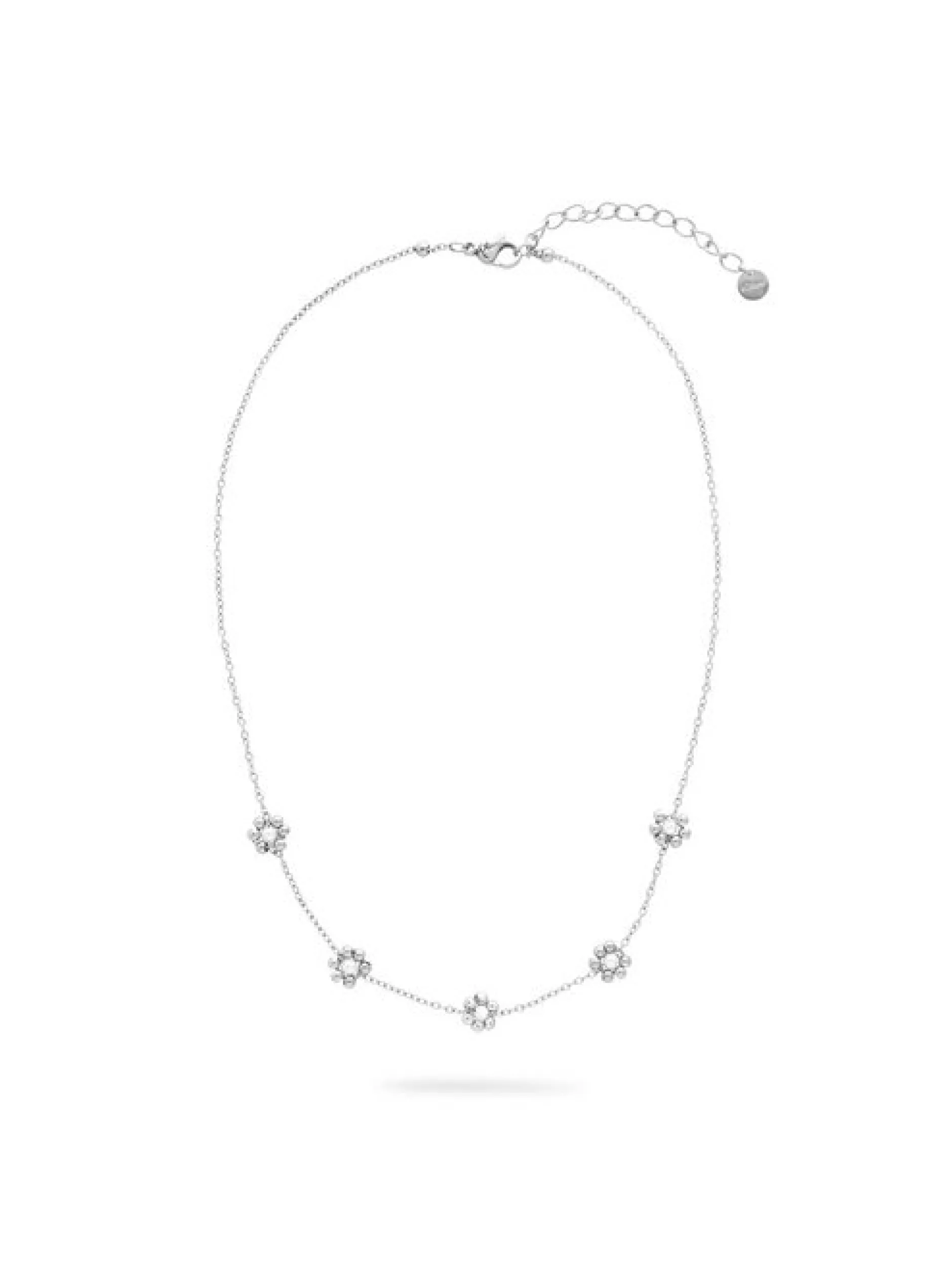 s.Oliver Damen Halskette - Perlenblume in silber