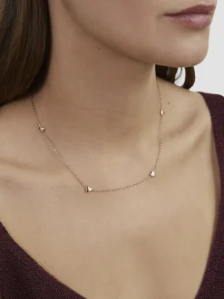 s.Oliver Damen Halskette - Tiny Hearts in roségold