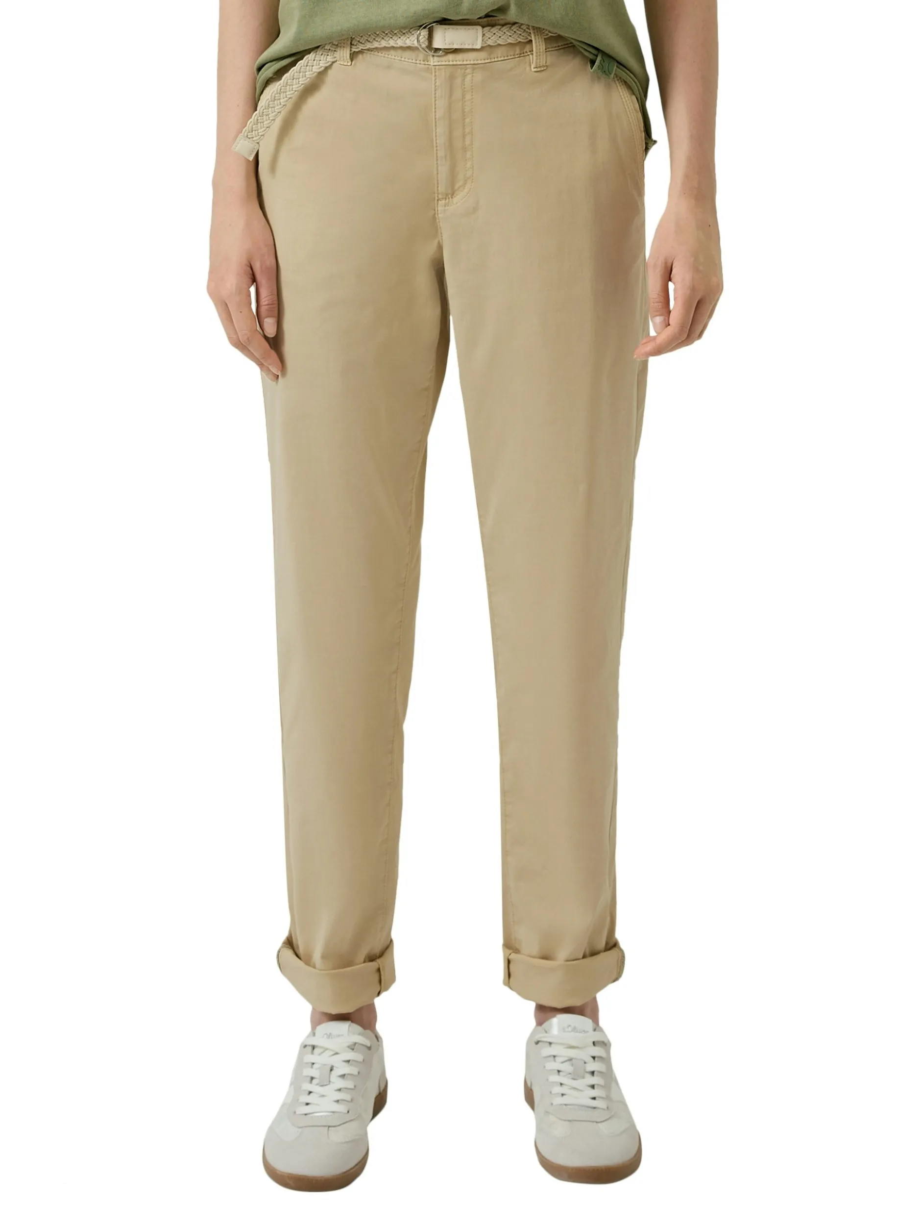 s.Oliver Damen Hose in beige - Länge: lang