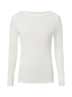 s.Oliver Damen Langarmshirt in ecru - Ausschnitt: U-Boot