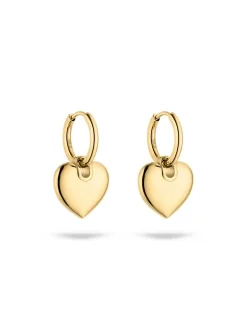s.Oliver Damen Ohrringe - Chunky Heart in gold