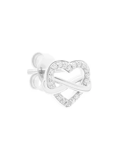 s.Oliver Damen Ohrstecker - Infinity Heart in silber