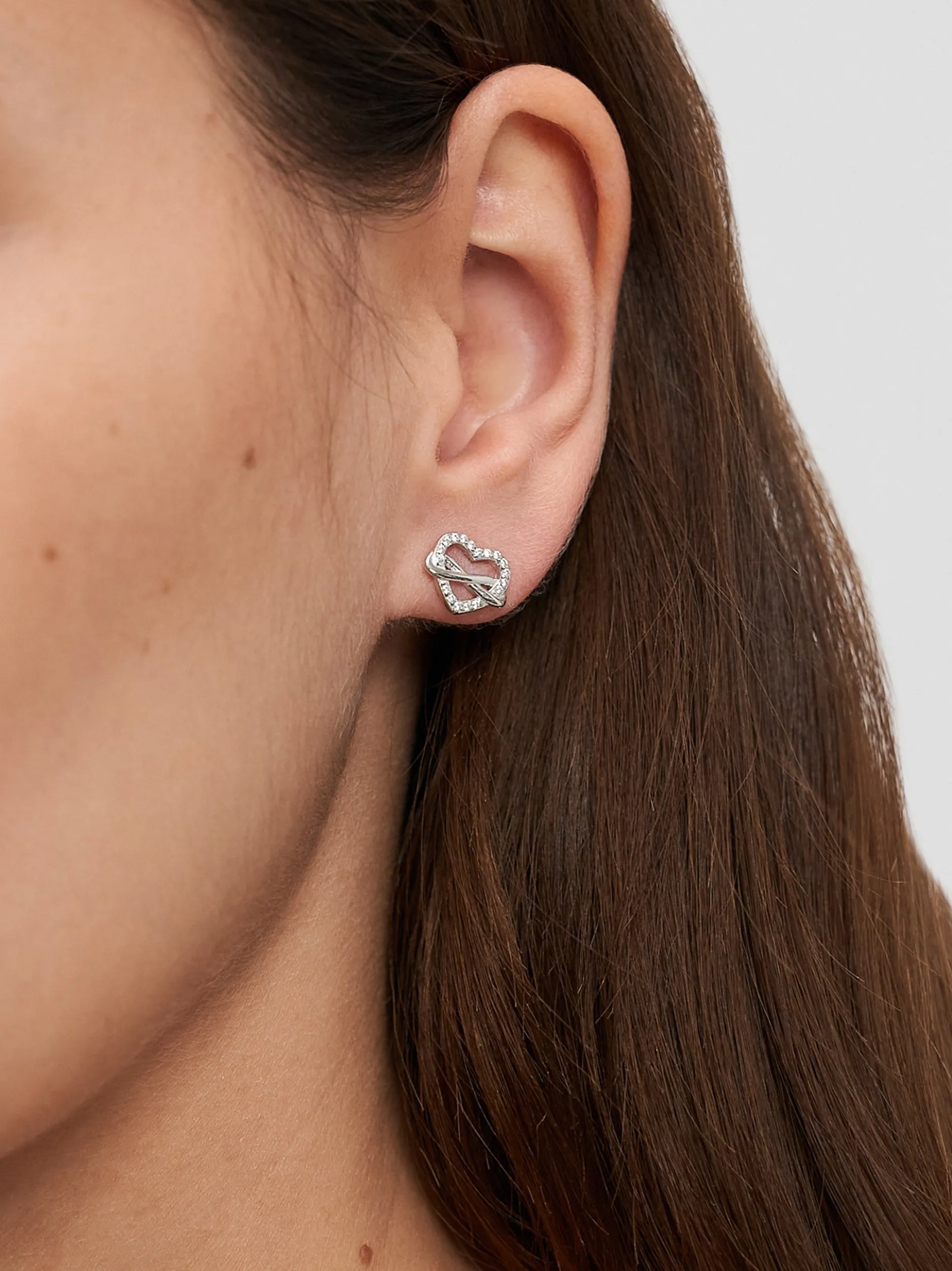 s.Oliver Damen Ohrstecker - Infinity Heart in silber
