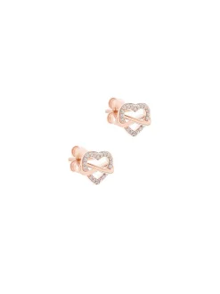 s.Oliver Damen Ohrstecker - Infinity Heart in roségold