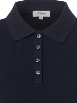 s.Oliver Damen Poloshirt in marine - Ärmel: kurzarm