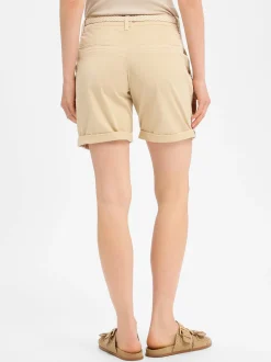 s.Oliver Damen Shorts in sand - Länge: kurz