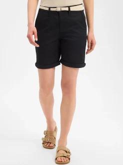 s.Oliver Damen Shorts in schwarz - Länge: kurz