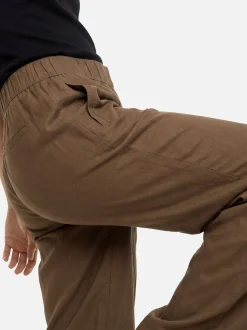 s.Oliver Damen Stoffhose mit Leinen in taupe