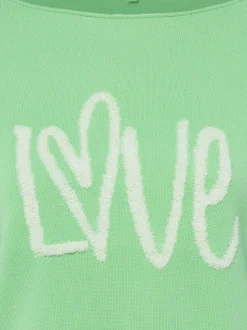 s.Oliver Damen Strickpullover in gras weiß