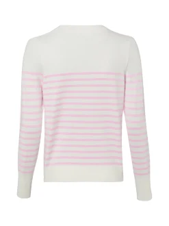 s.Oliver Damen Strickpullover in weiß rosa