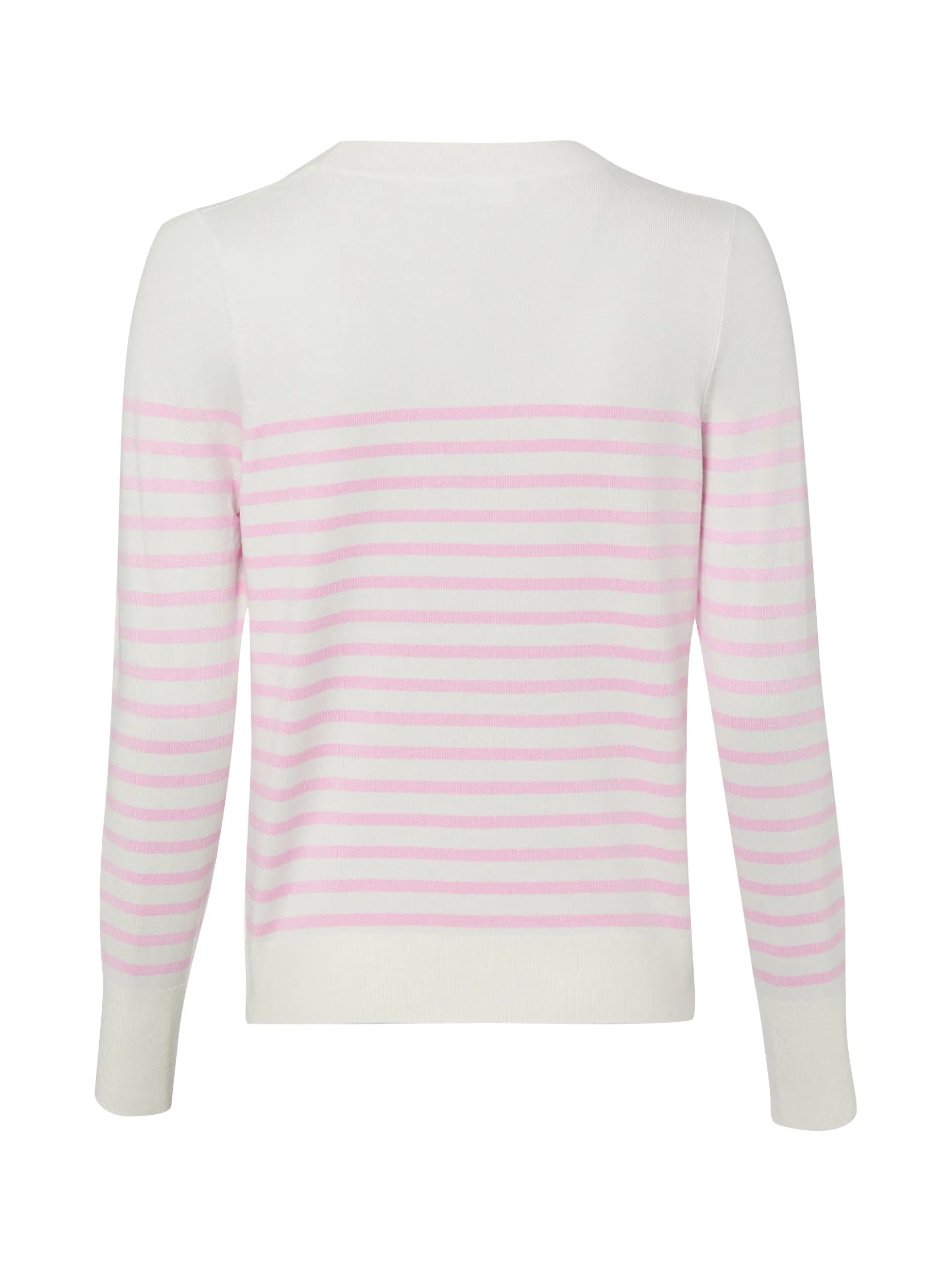 s.Oliver Damen Strickpullover in weiß rosa