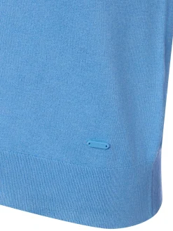 s.Oliver Damen Strickshirt in hellblau - Ärmel: kurzarm