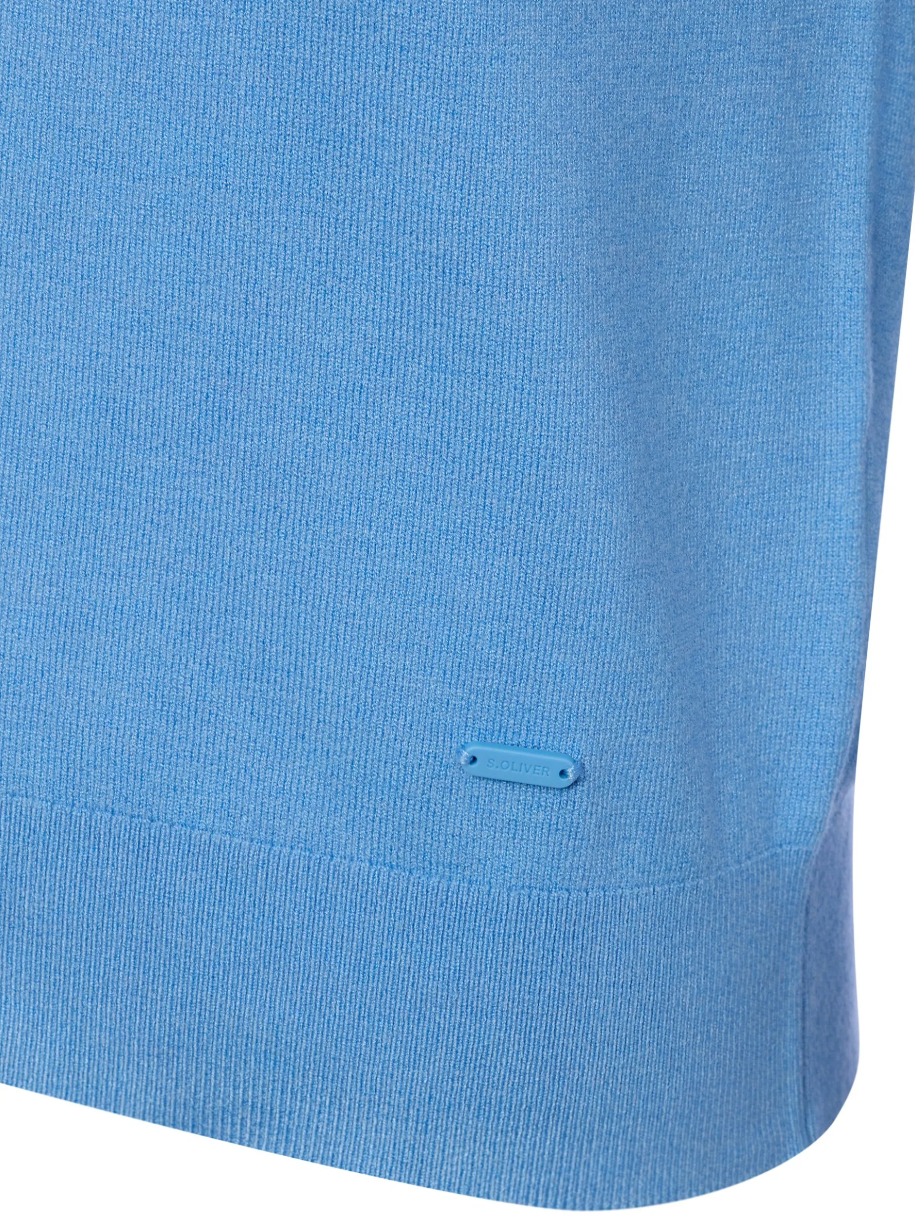 s.Oliver Damen Strickshirt in hellblau - Ärmel: kurzarm