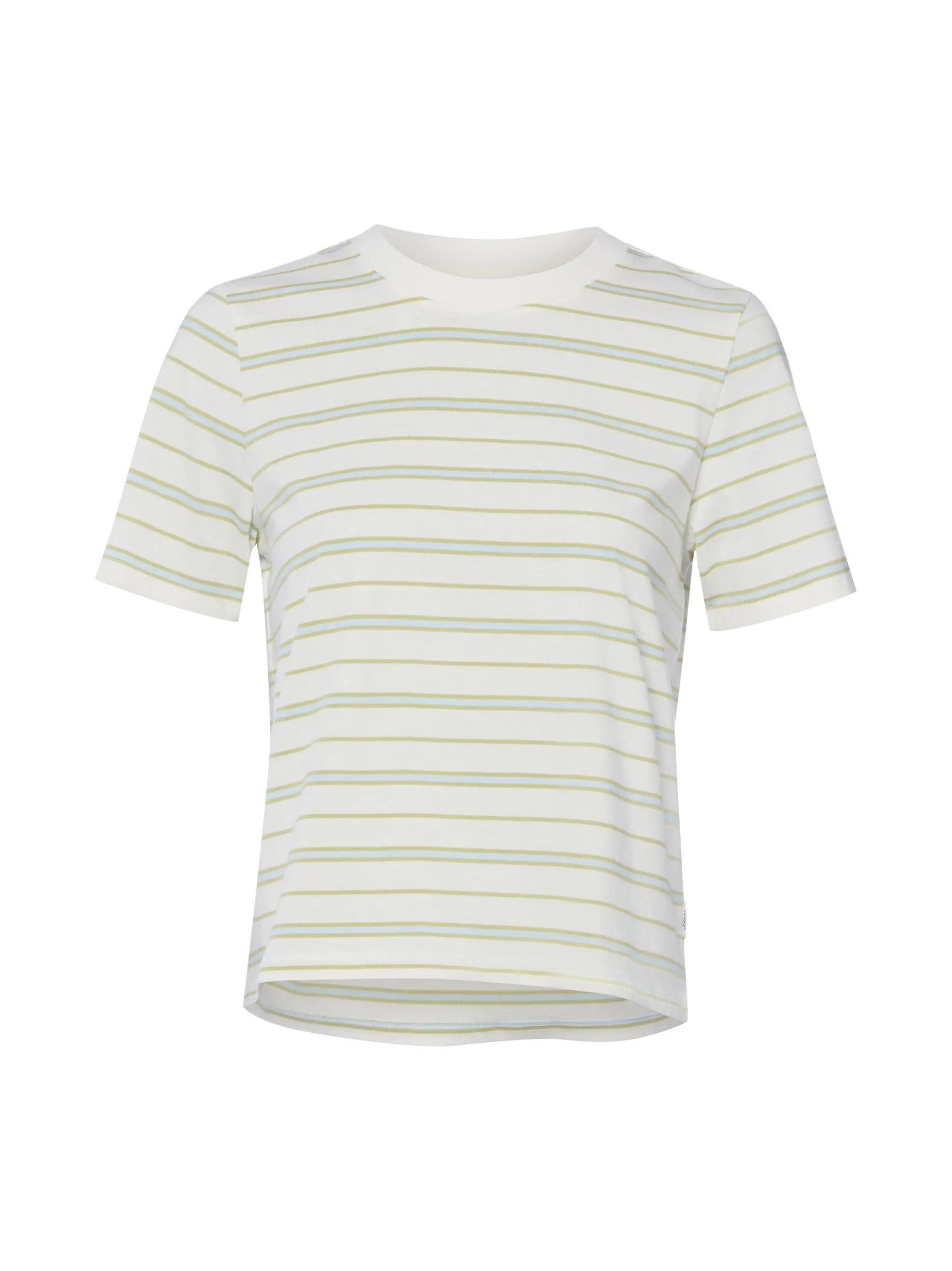 s.Oliver Damen T-Shirt in gras beige - Ärmel: kurzarm