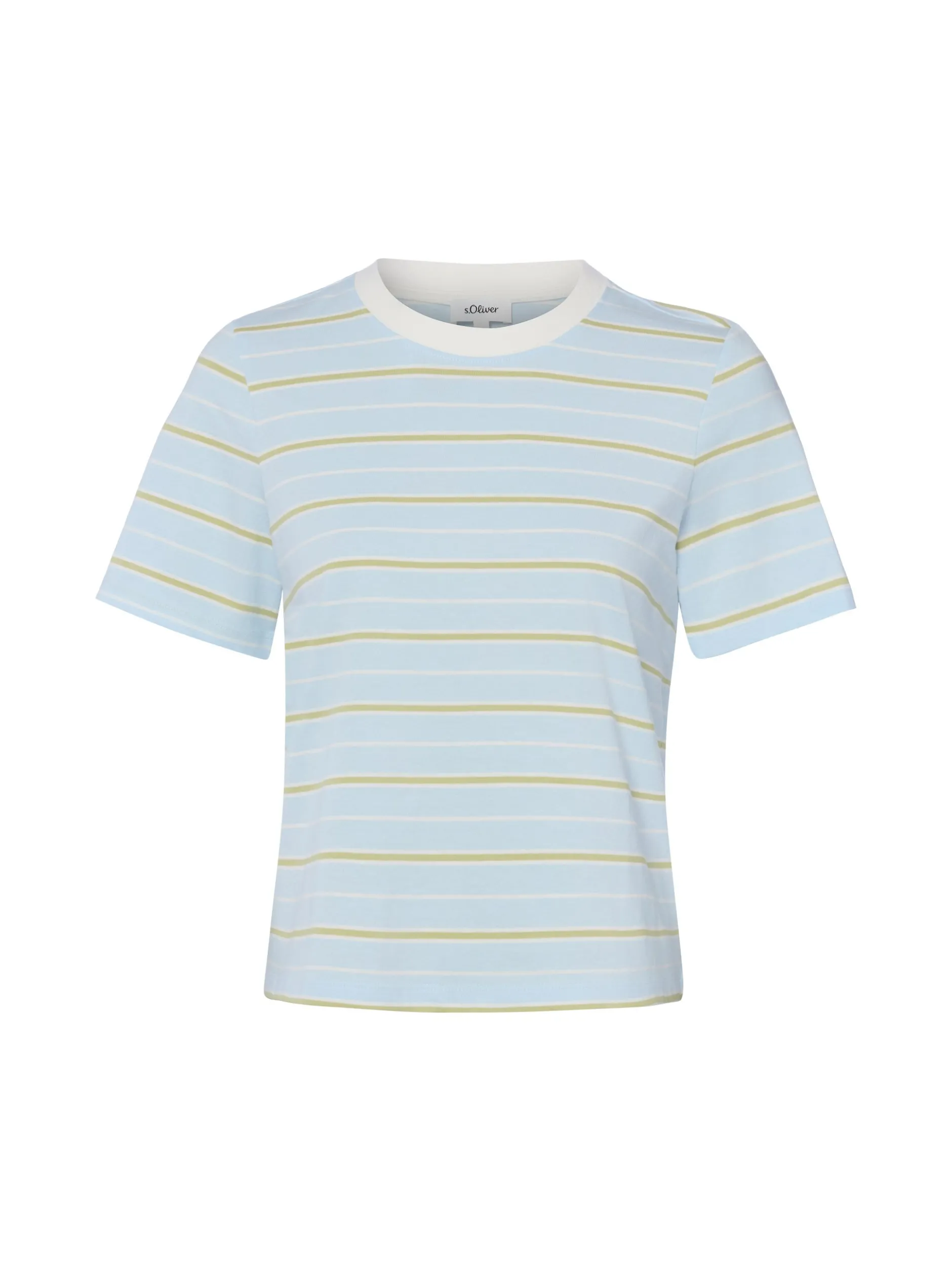 s.Oliver Damen T-Shirt in hellblau grün - Ärmel: kurzarm