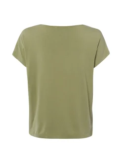 s.Oliver Damen T-Shirt in schilf - Ausschnitt: Rundhals