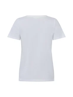 s.Oliver Damen T-Shirt in weiß - Ausschnitt: Rundhals