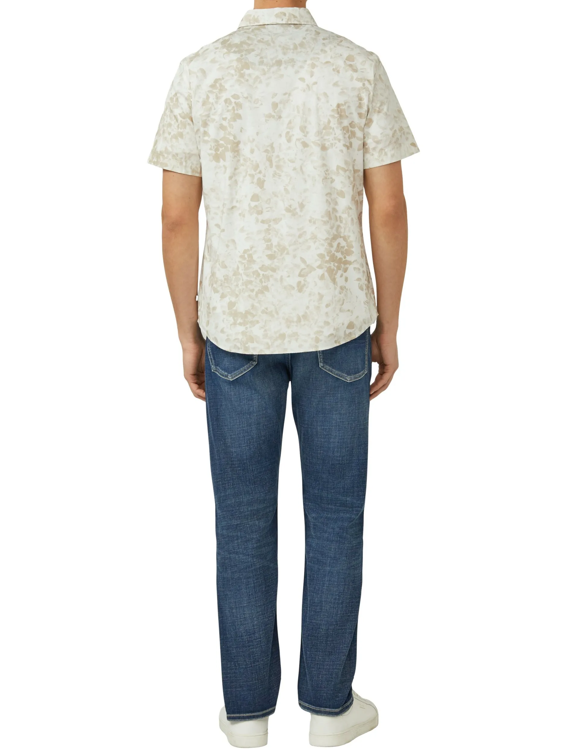 s.Oliver Herren Kurzarmhemd in beige ecru