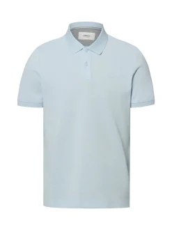 s.Oliver Herren Poloshirt in hellblau - Ärmel: kurzarm
