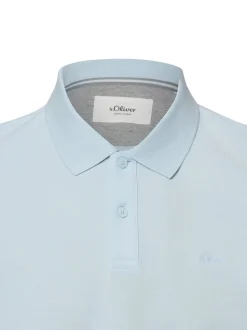 s.Oliver Herren Poloshirt in hellblau - Ärmel: kurzarm