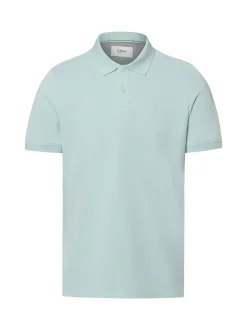 s.Oliver Herren Poloshirt in mint - Ärmel: kurzarm