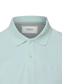 s.Oliver Herren Poloshirt in mint - Ärmel: kurzarm